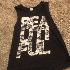 Black tank top/cut off